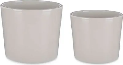 Produktbild von Set von Macetas Ibergarden CILINDRO-22-27-27-G Grau Arcilla Ø 22 cm Ø 27 cm 22 x 22 x 19 cm 27 x 27 x 23 cm 2 Piezas