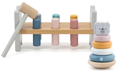 Produktbild von Viga Stapelspielzeug PolarB Stapel- und Hammerspiel