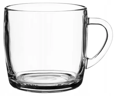 Produktbild von Kadax Glas mit Henkel für Kaffee, Tee und Saft 310 ml
