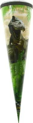 Produktbild von Roth Motiv-Schultüte Tyrannosaurus, 35cm, rund, Tüllverschluss, Glitter oder Folie