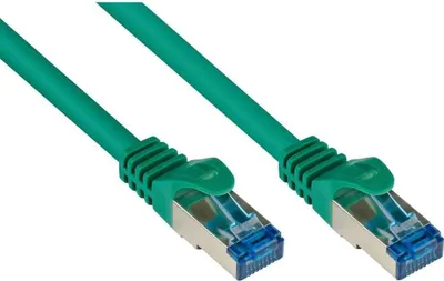 Produktbild von Cat 6A Patchkabel mit Rastnasenschutz, S/FTP, 15m, Grün