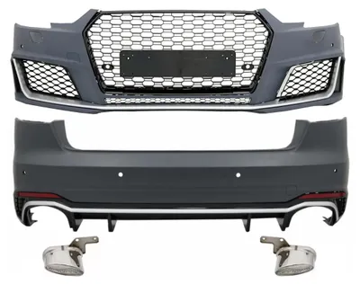 Produktbild von BodyKit für Audi A4 B9 8W 16-18 RS4 Look Stoßstange Endrohre Kühlergrill Diffusor.