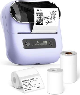 Image de Imprimante d'étiquettes Phomemo M220, imprimante d'étiquettes Bluetooth – Violet