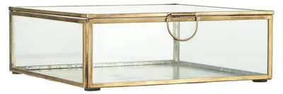 Image de Boîte en verre avec couvercle, forme carrée