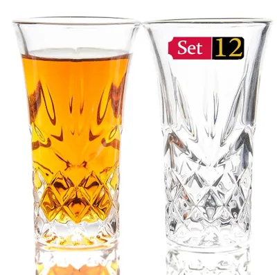 Likörgläser-Set, 12 Stück, 60 ml, spülmaschinenfest, klar
