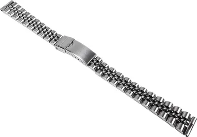 Produktbild von Minott Ersatzband Uhrenarmband Massives Edelstahl Band Silberfarben 14mm 22913