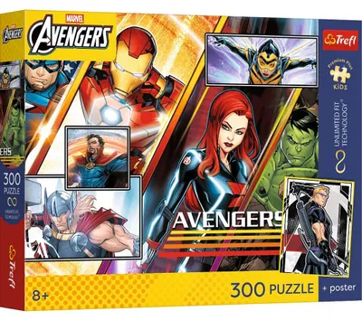 Zdjęcie produktu dla Puzzle 300 Avengers + plakat TREFL