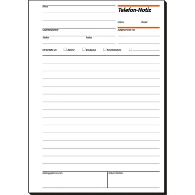 Produktbild von SIGEL TN515 Telefon-Notizen, A5, 50 Blatt