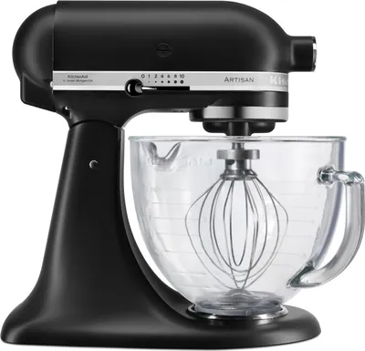 Produktbild von KitchenAid 5KSM156EBM, Standmixer, Schwarz, Schlagen, Kneten, Mixen, 1,2 m, 4,8 l, 220 RPM