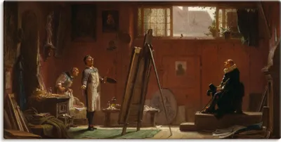 Produktbild von ARTland Leinwandbild Der Portraitmaler. Um 1858 Größe: 60x30 cm