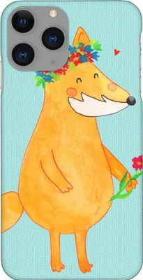 Produktbild von Mr. & Mrs. Panda Iphone 11 Pro Handyhülle Fuchs Blumen - Türkis Pastell - Geschenk, Boho, Premium Kunststoff, Handy Case, Blumenliebe, Ich, Motivation
