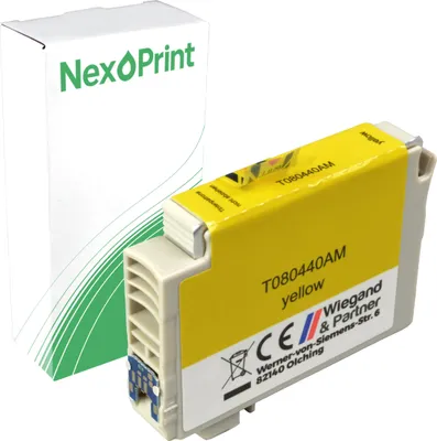 Produktbild von Druckerpatrone kompatibel zu Epson C13T080440 yellow Stylus Photo PX 810 FW Epson PX 800 FW Epson PX 730 WD Epson PX 720 WD Epson PX 710 W