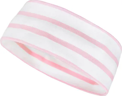 Produktbild von modAS Uni Stirnband Maritim für Kinder - Ohrwärmer zweilagig aus Baumwolle in Weiß-Rosa Größe 2 - bis 54 cm Kopfumfang (Kind)