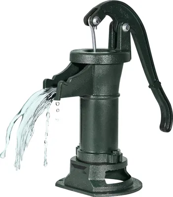 Zdjęcie produktu dla Pompa ręczna Antik Vintage – pompa studzienna Pompa ręczna – żeliwo – wysokość podnoszenia 7,6 m – przyłącze NPT 3,18 cm – styl retro – do ogrodu i stawu – kolor zielony