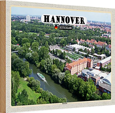 Produktbild von Holzschild Städte Hannover Blick auf Ihmeufer 30x20cm