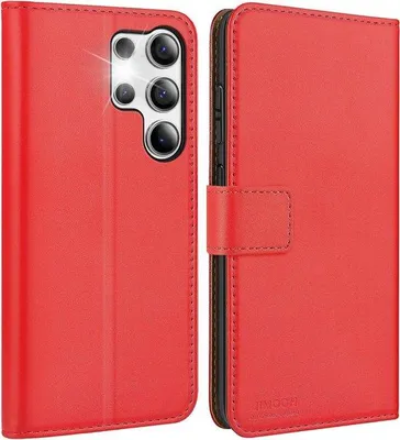 Produktbild von MagFlip Hoes Premium, Rood, Kaartenvak und Standfunctie für Galaxy S24 Ultra