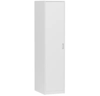 Produktbild von Framire schmaler Kleiderschrank mit Kleiderstange und Ablage 42 x 55 x 180 cm, Modell MODERN U42, weiß