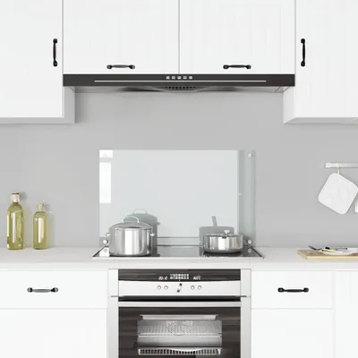 Obrázok produktu pre vidaXL Kuchynský backsplash Transparentné tvrdené sklo 80 × 50 cm
