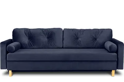 Obrázek produktu pro Rozkládací pohovka Konsimo pro 3 osoby s rozkládacím matracem 196x150 cm "ERISO", tmavě modrá, látka, skandinávská, 220x80x100cm
