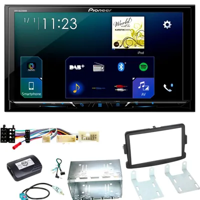 Produktbild von Pioneer SPH-DA230DAB CarPlay Android Auto Einbauset für Dacia Dokker Sandero