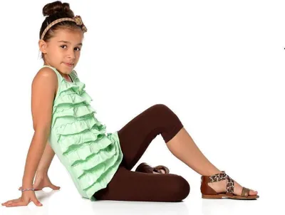 Produktbild von Kinder 3/4 Leggings in 22 Farben Baumwolle; Schokobraun 92
