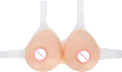 Obrázek produktu pro Silikonová prsní protéza s průhledným ramenním popruhem, umělá prsa po mastektomii, pro crossdressery, 1000 g