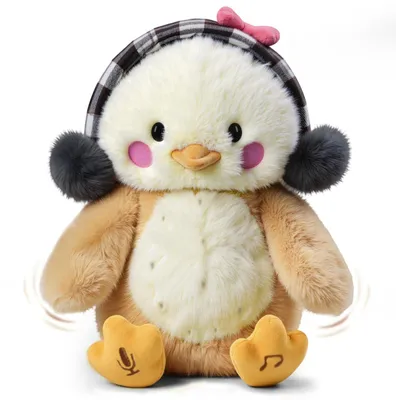 Produktbild von Sprechendes Kuscheltier Huhn - Singend - Interaktiv - Plüsch-Kuschelhuhn mit 6 Liedern und beweglichen Flügeln