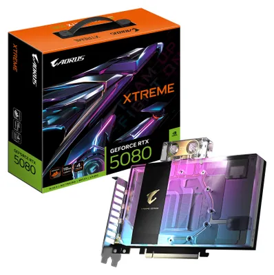 Obrázek produktu pro Gigabyte RTX5080 AORUS Xtreme WF WB  16GB GDDR7 HDMI 3xDP