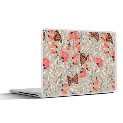 Produktbild von MuchoWow® Laptop Aufkleber Sticker Cover Schmetterlinge - Muster - Tiere 40x30 cm - Laptop Dekoration - Selbstklebend