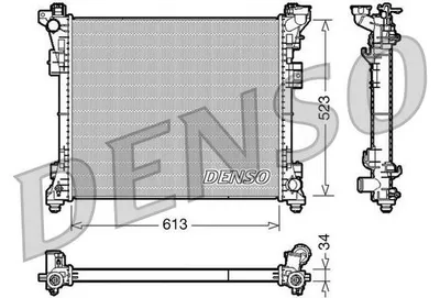Produktbild von DENSO DRM06006 Kühler Wasserkühler Motorkühler für CHRYSLER GRAND VOYAGER V (RT) für LANCIA Voyager (404)