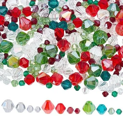 Productafbeelding van Handgemaakt kristallen kralen set, facetgeslepen glaskralen, geschikt voor het zelf maken van sieraden, decoratieve kralen voor kaarsen