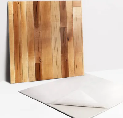 Produktbild von Fliesenaufkleber Set - 9 Stück Selbstklebende PVC Fliesen-Designs - Für Bad und Küche 30 x 30 - Helle Boards