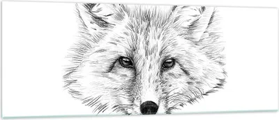 Produktbild von Bilder auf glas - Wolf Kinder Skizze illustriert - 140x50cm - Glasbilder - Wandbilder - Kunstdruck - zum Aufhängen bereit - Wanddekoration aus Glas - Glas Bilder - Wandbild auf Glas - GAB140x50-3212