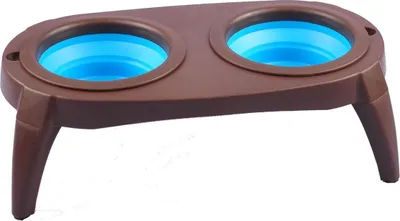 Produktbild von Reisenapf Futternapf Fressnapf Trinknapf Wassernapf Hundenapf Katzennapf faltbar, Farbe:blau