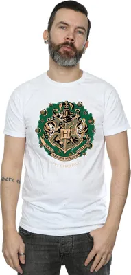 Immagine prodotto di Harry Potter - Maglietta da uomo - Design natalizio BI1711 (S) (Bianco)