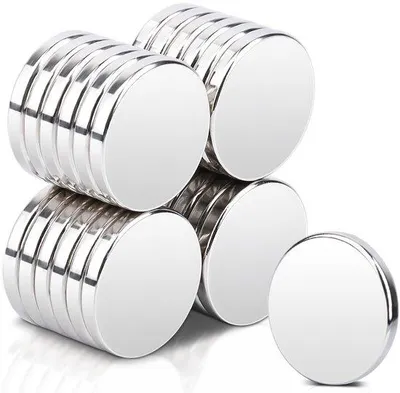 Image de 25 aimants puissants, aimants de 20 x 3 mm pour tableaux blancs, aimants en néodyme ultra-puissants, petits aimants ronds puissants en néodyme pour tableaux blancs, cuisines, loisirs créatifs