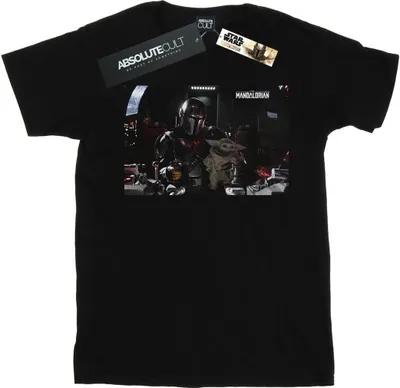 Image de Star Wars - T-shirt « The Mandalorian And Co-Pilot » pour femme BI45659 (5XL) (noir)