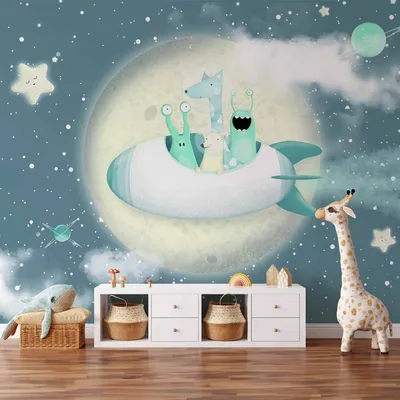 Produktbild von Vlies Fototapete - Space Adventure - Second Variant 400x280 cm Für Kinder e-A-10008-a-b
