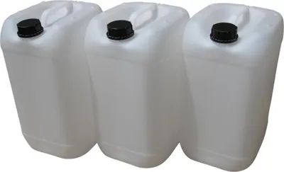 Produktbild von kanister-vertrieb® 3 Stück 25 Liter 25 L Kanister Camping Outdoor Wasserkanister lebensmittelecht Farbe natur  inkl. Etikett (3x25 knn)