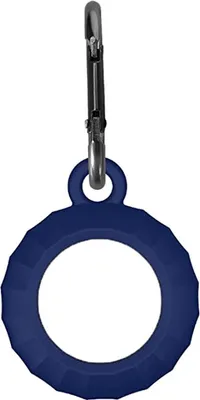 Produktbild von Conie Silikon Schlüsselanhänger Hülle für Apple Air Tag Tasche Case Cover TPU Schutzhülle Schlaufe in Blau