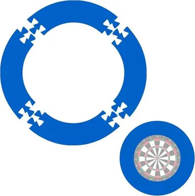 Produktbild von Famanu Dartbord Surround Schutzring Blau für 45 cm Dartborden - Wandschutz Dartsport