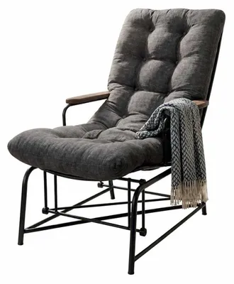 Produktbild von Relaxstuhl gepolstert Metallrahmen modernes Design bequem braun