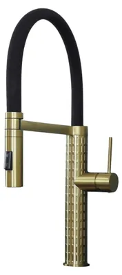 Image de Architek mitigeur évier à douchette mobile or brossé Essebagno