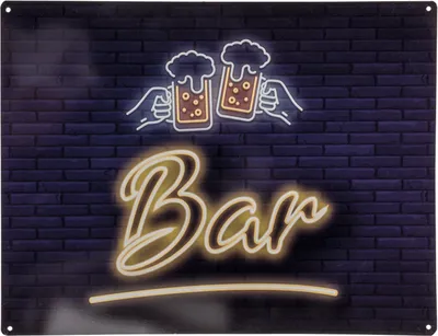 Produktbild von OOTB Metall-Schild Bar ca. 30 x 40 cm