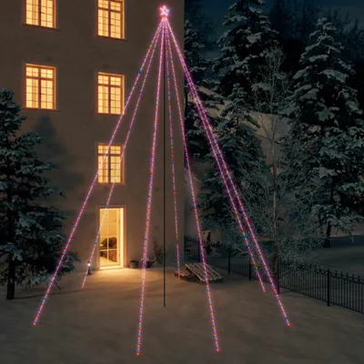 Image de Vidaxl -LED -Weihnachtsbaum in 1300 LEDs farbenfroh 8 m