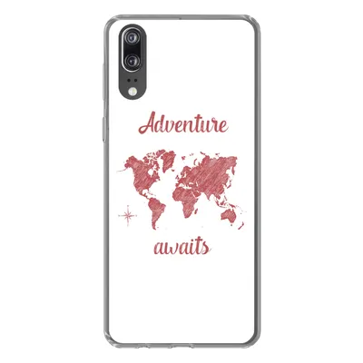 Produktbild von MuchoWow® Handyhülle Schutzhülle Hülle für Huawei P20 Karte - Sprichwörter - Rosa Silikon Softcase Handy Hülle - Hardcover