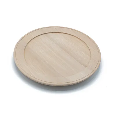 Produktbild von flacher Holzteller aus Buche Ø 24 cm