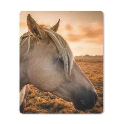 Produktbild von MuchoWow® Mauspad Mousepad Pferd - Tiere - Porträt 19x23 cm - Mousepads - Maus Mat - Pad - Mausunterlage - Mauspads - Spielen