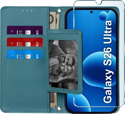 Zdjęcie produktu dla ETUI z klapką do Samsung S26 Ultra Zamykane Magnetyczne + SZKŁO 9H