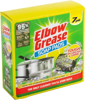 Produktbild von Elbow Grease | Reinigungspads - 7 Stück - Seifenpads - Ideal Für Hartnäckige Flecken - Biologisch Abbaubar